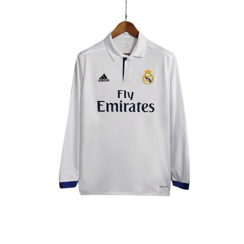 Camisa Real Madrid 16/17 Home Manga Longa - Retrô Masculina
