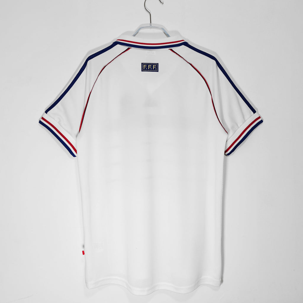 Camisa Seleção França 1998/99 Adidas - Versão Retrô - Branca - Masculina