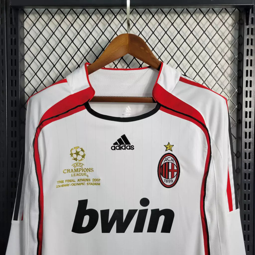 Camisa Milan 06/07 Away Manga Longa - Retrô Masculina