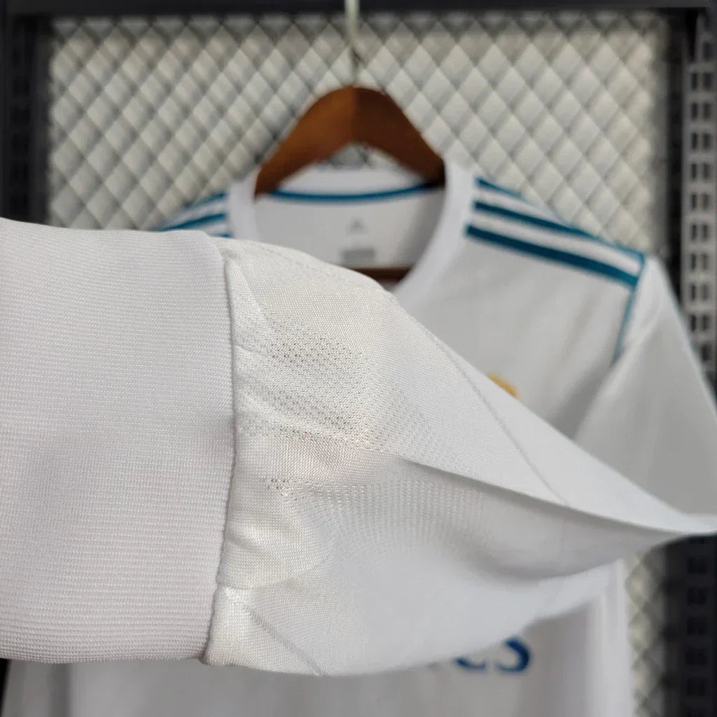 Camisa Real Madrid 17/18 Home Manga Longa - Retrô Masculina