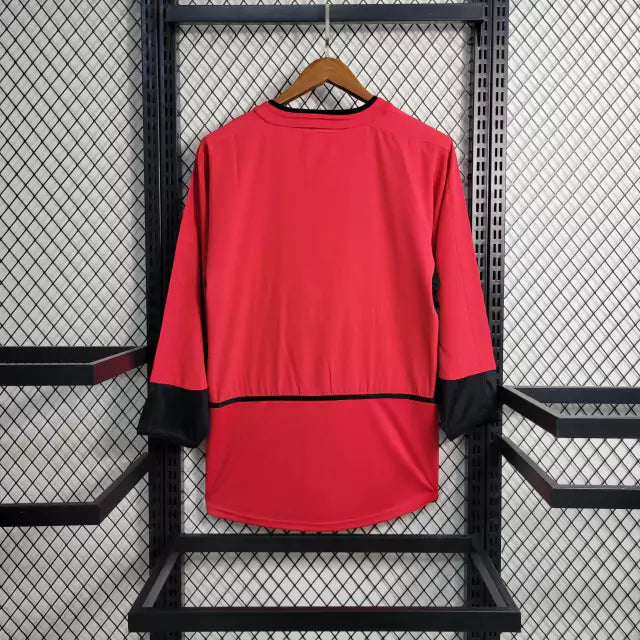 Camisa Manchester United 04/06 Home Manga Longa - Retrô Masculina