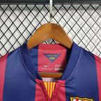 Camisa Barcelona 14/15 Home Manga Longa - Retrô Masculina