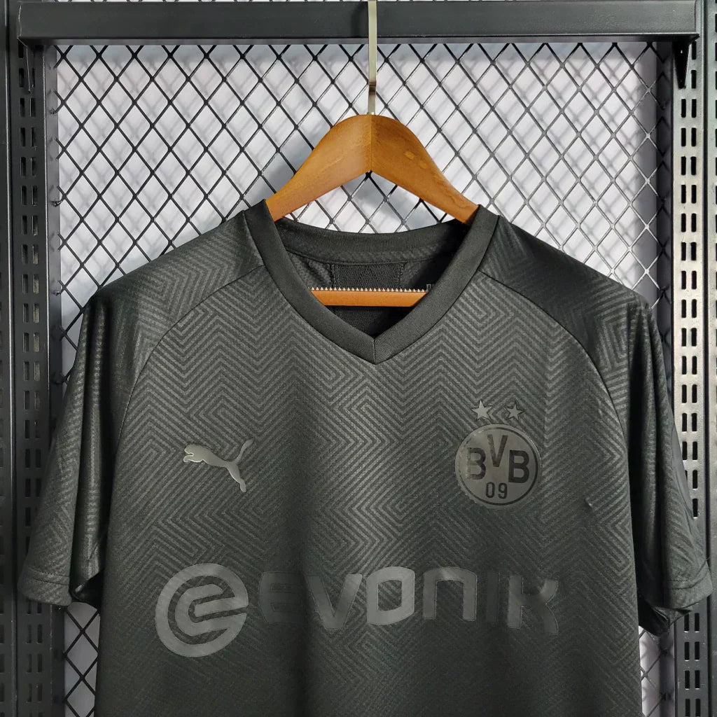 Camisa Borussia Dortmund 19/20 Edição Especial 110 Anos All Black - Retrô Masculina