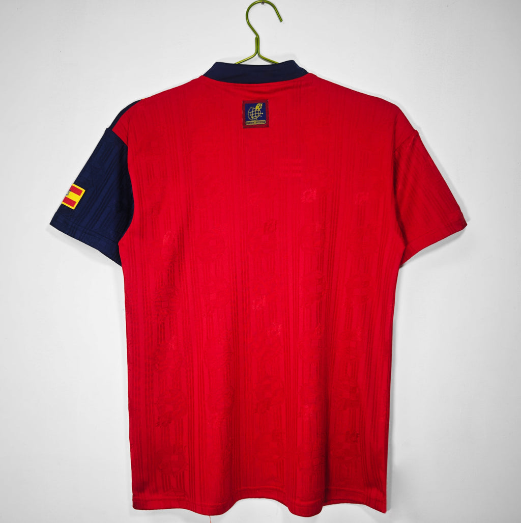 Camisa Seleção Espanha Home 1996/97 - Versão Retrô - Vermelha - Masculina