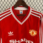 Camisa Manchester United 86/88 Home Manga Longa - Retrô Masculina