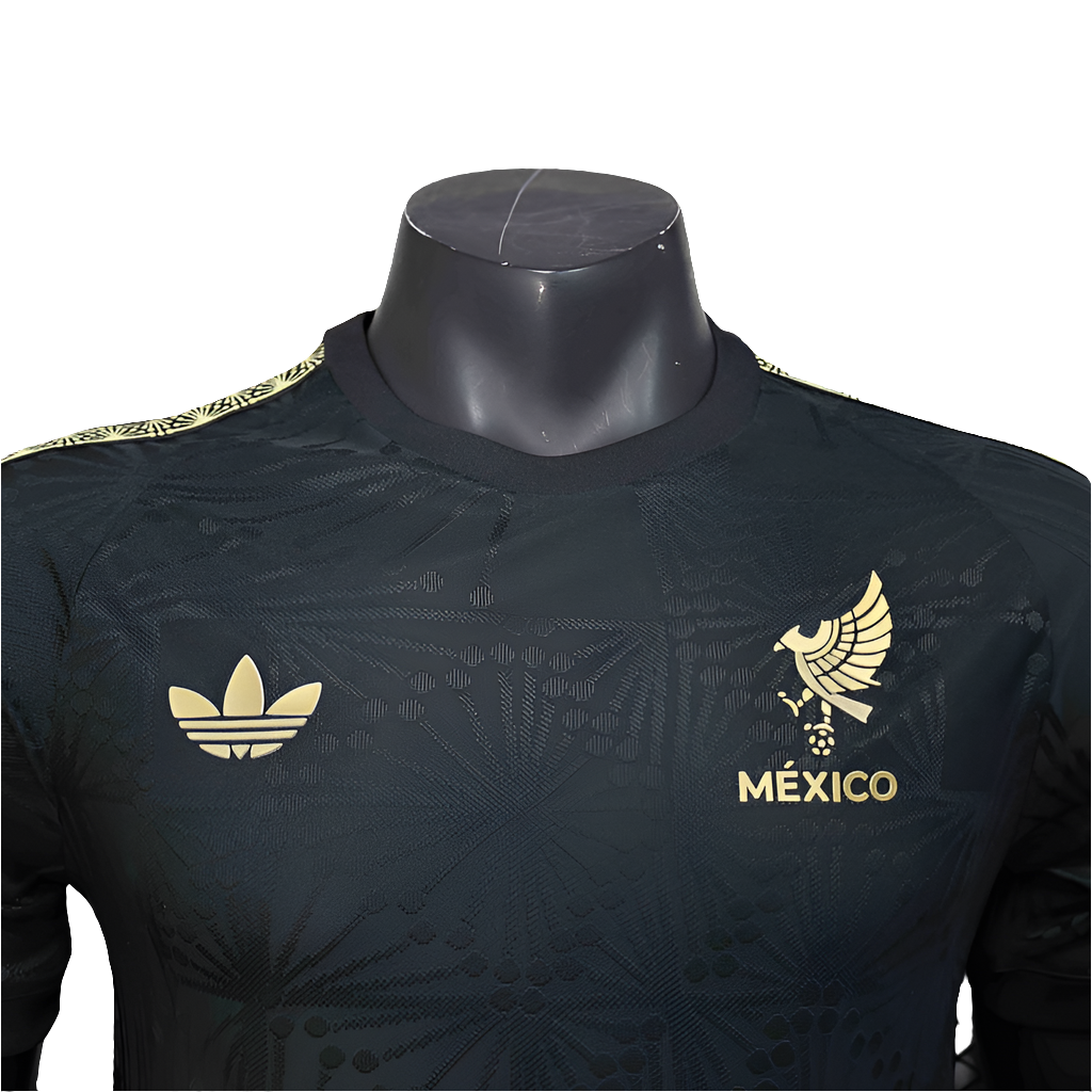 Camisa Seleção México Adidas 25/26 Versão jogador Masculina - Preta e dourado
