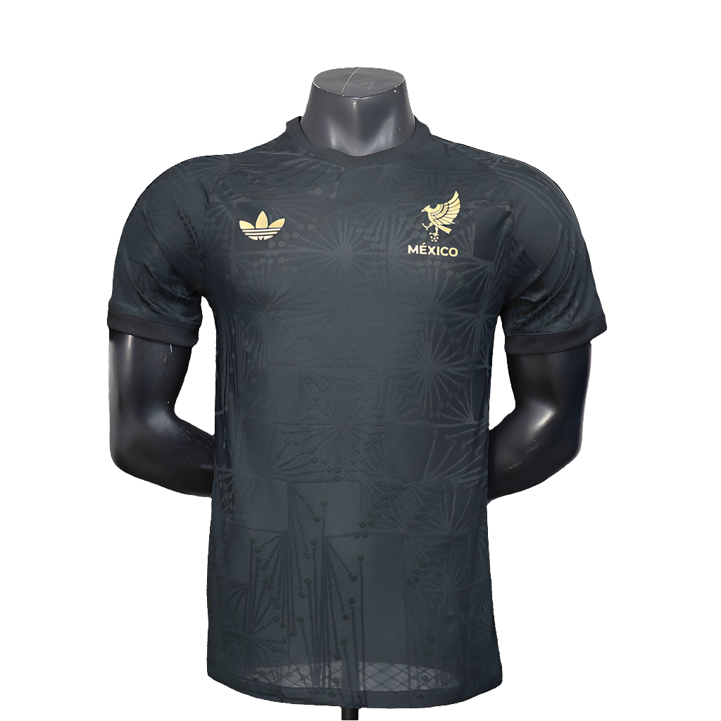 Camisa Seleção México Adidas 25/26 Versão jogador Masculina - Preta e dourado
