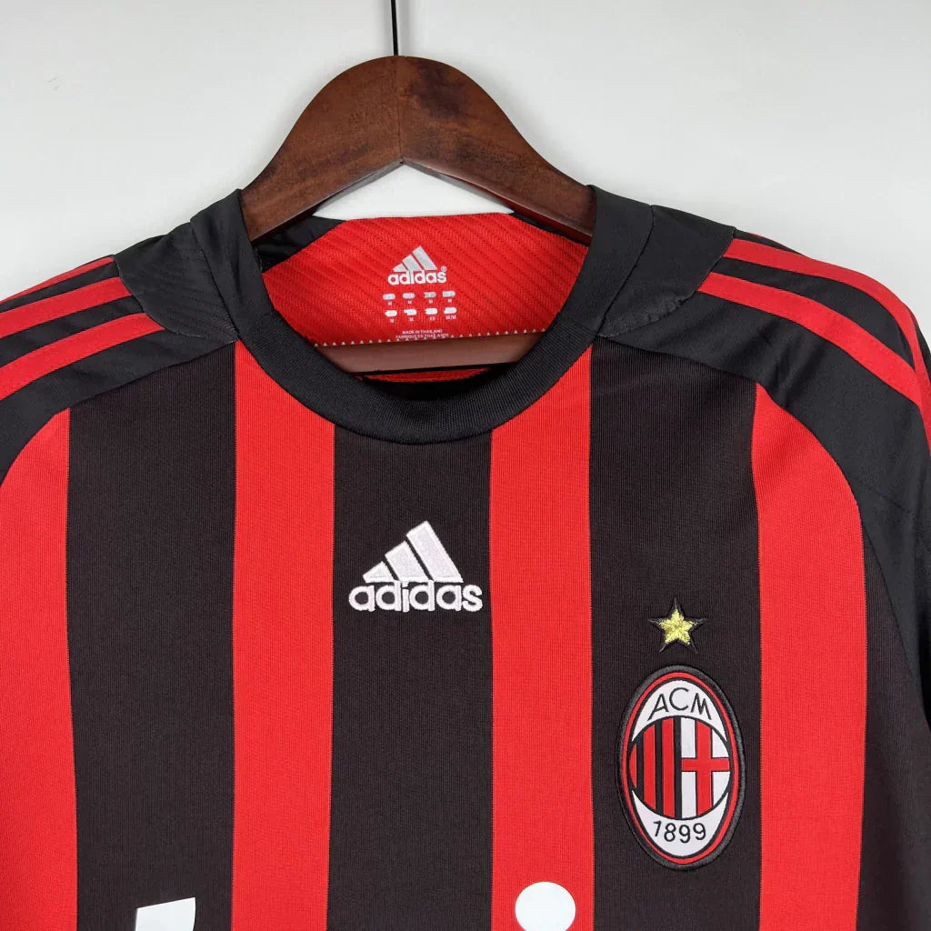 Camisa Milan 08/09 Home Manga Longa - Retrô Masculina
