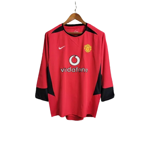 Camisa Manchester United 04/06 Home Manga Longa - Retrô Masculina