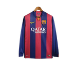 Camisa Barcelona 14/15 Home Manga Longa - Retrô Masculina