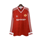 Camisa Manchester United 86/88 Home Manga Longa - Retrô Masculina