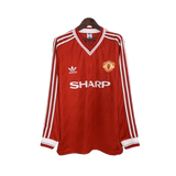 Camisa Manchester United 86/88 Home Manga Longa - Retrô Masculina
