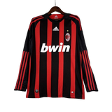 Camisa Milan 08/09 Home Manga Longa - Retrô Masculina