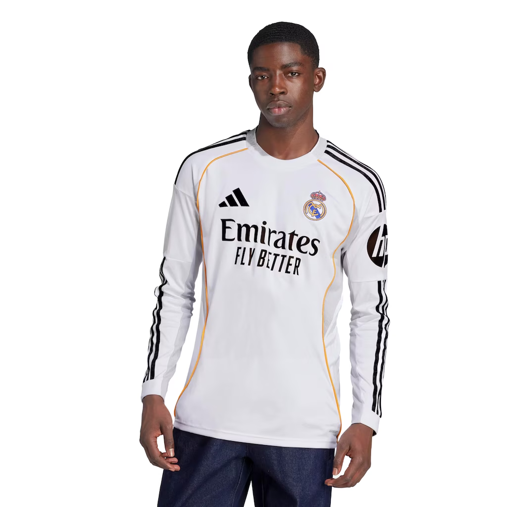 Camisa Real Madrid 25/26 Home Manga Longa - Torcedor Masculina