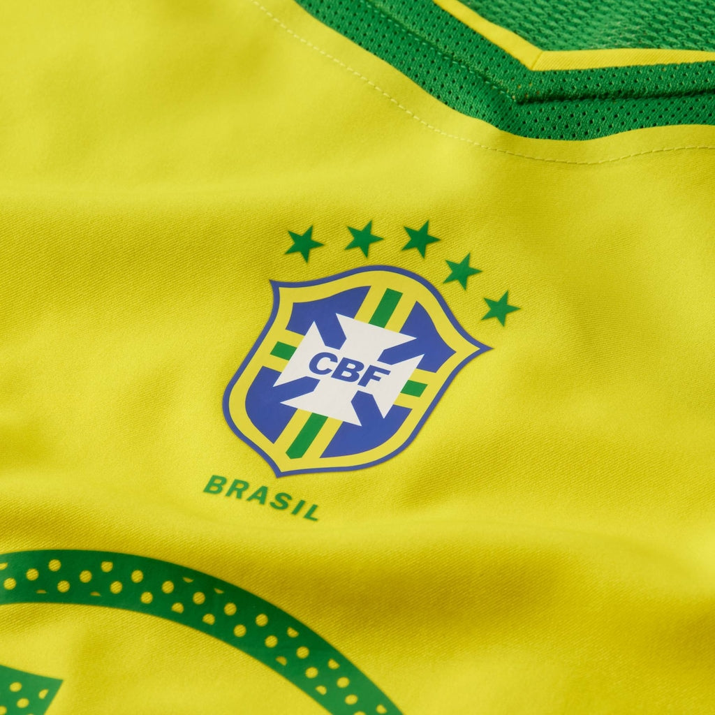 Camisa Brasil Nike Reedição Total 90 Ronaldinho Masculina - Amarelo e Verde
